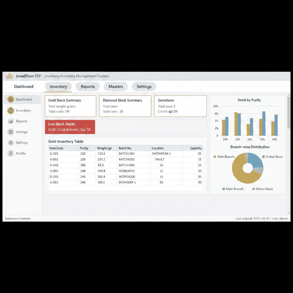 Jewellery inventory management software for gold diamond and gemstone tracking