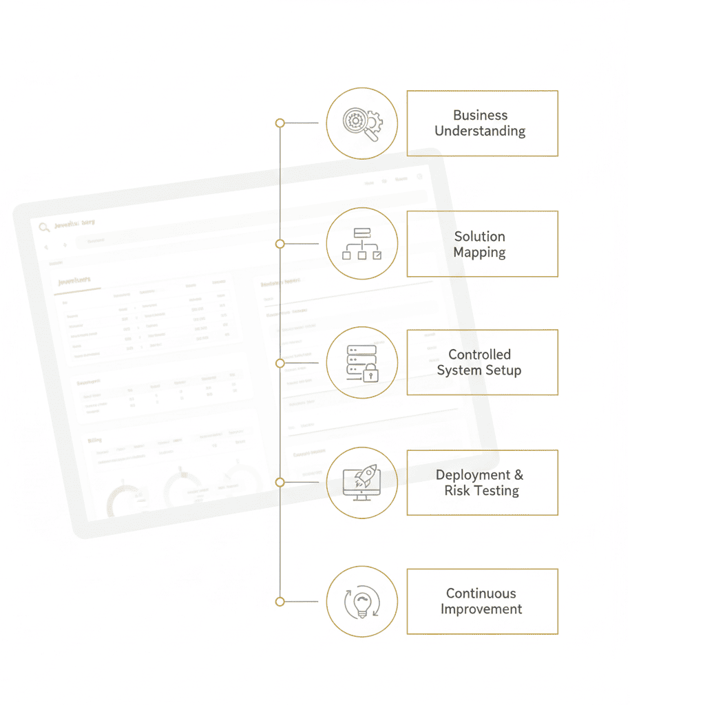 Jewellery management software implementation approach for retail showrooms