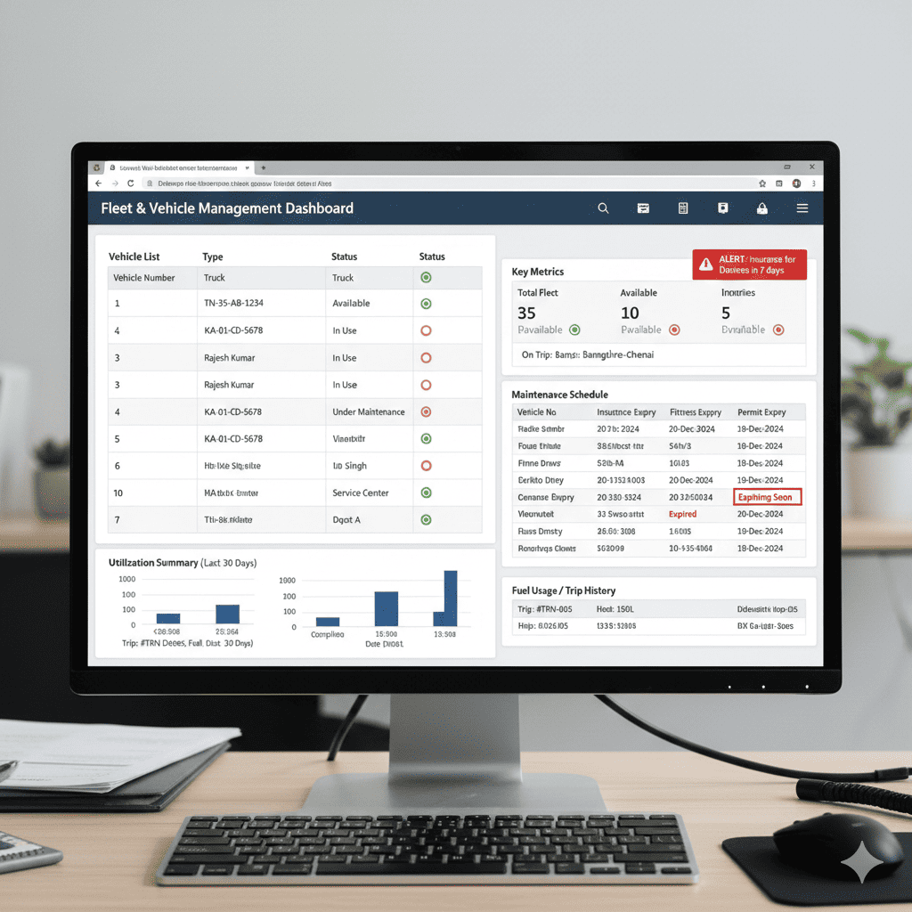 Fleet management software for logistics and transport companies