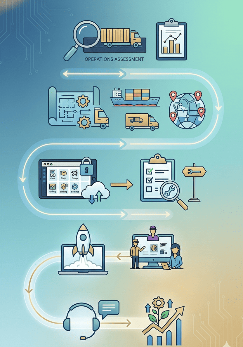 Logistics software implementation approach