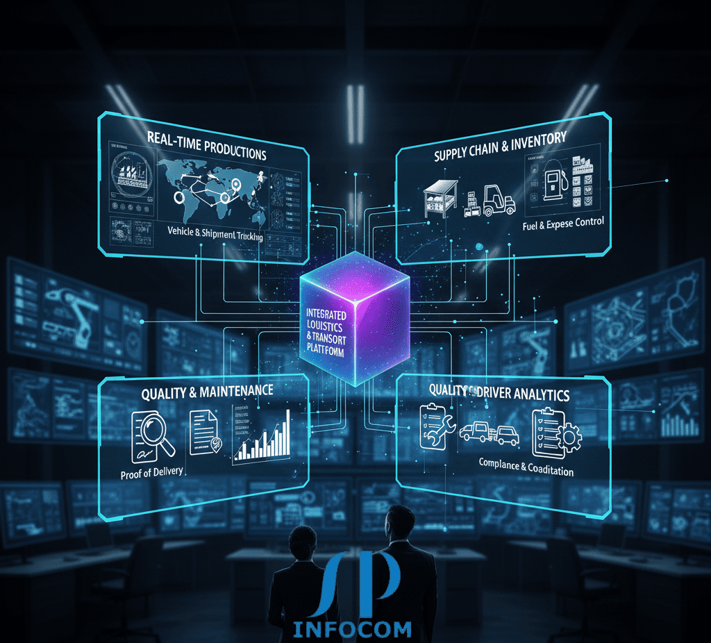 SP Infocom digital solutions for manufacturing and industrial operations, automation, and production management
