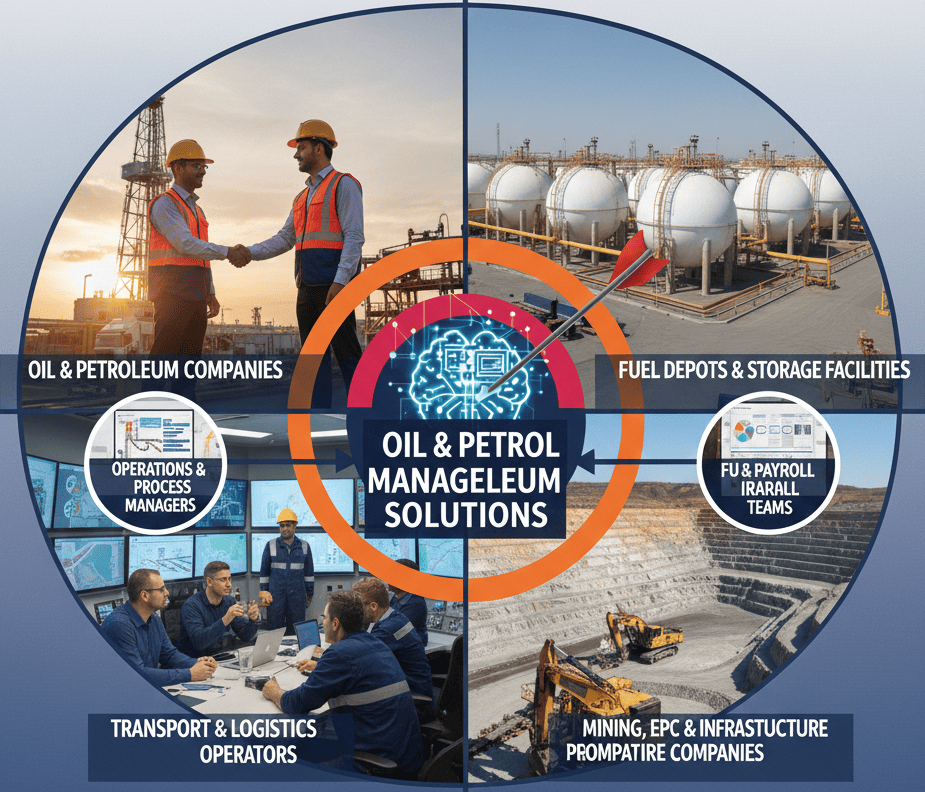 Fuel petroleum industry stakeholders using digital management systems