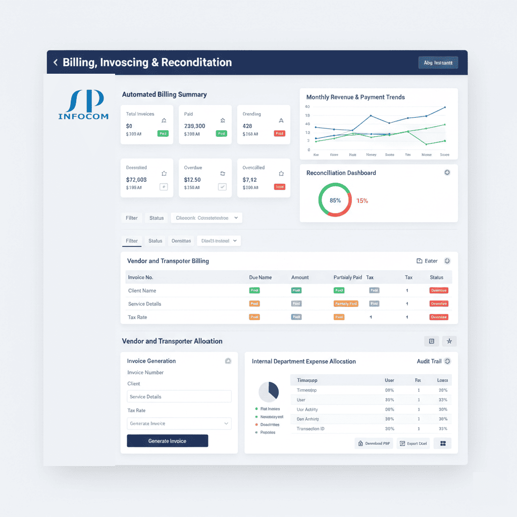 Fuel billing and reconciliation software for petroleum operations