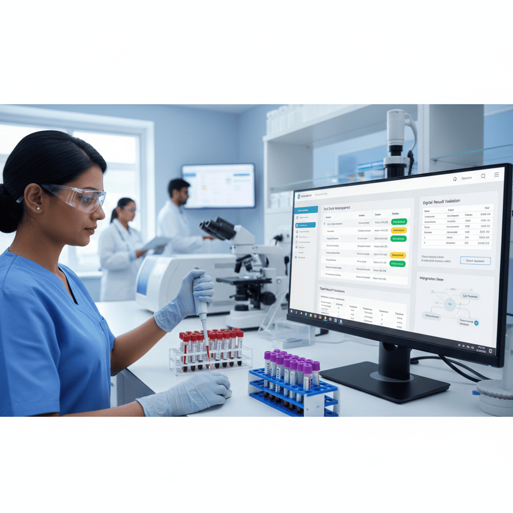Laboratory and diagnostic management software for hospitals